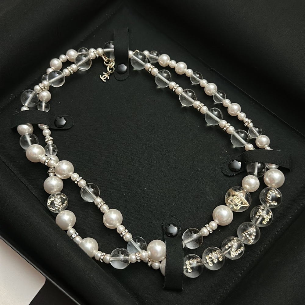 Chanel 19K Long Pearl Necklace